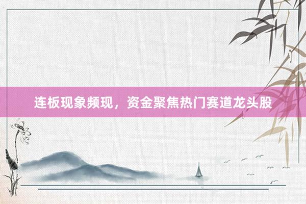 连板现象频现，资金聚焦热门赛道龙头股